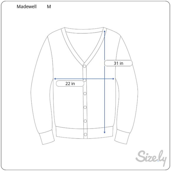 Madewell Blue Stripe Cozy Walker Striped Cardigan‎ Size M - Picture 5 of 6